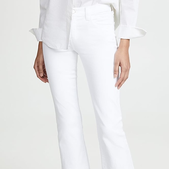 New J Brand Selena Mid Rise Crop lace white Jeans - Picture 2 of 10